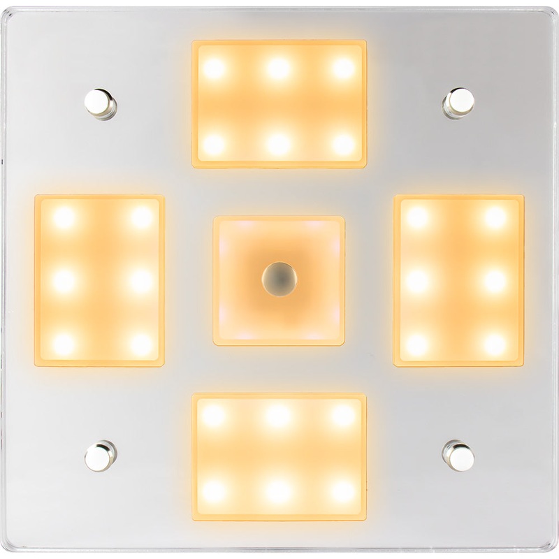 Sea-Dog Square LED Mirror Light w/On/Off Dimmer – White  Blue [401840-3]