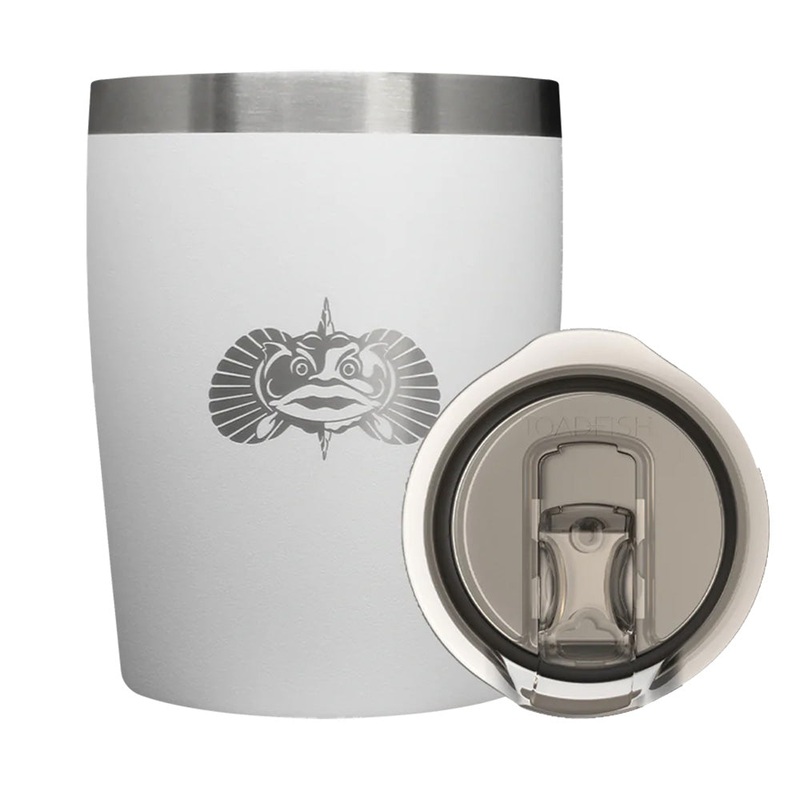 Toadfish Non-Tipping 10oz Rocks Tumbler – White [1076]
