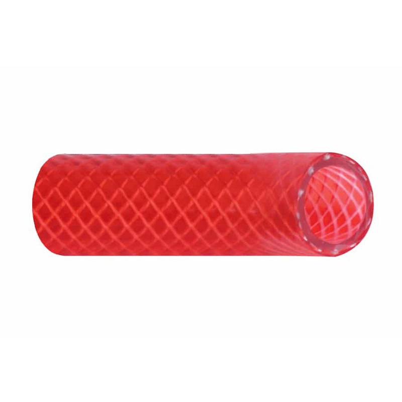 Trident Marine 5/8″ x 50 Boxed Reinforced PVC (FDA) Hot Water Feed Line Hose – Drinking Water Safe – Translucent Red [166-0586]