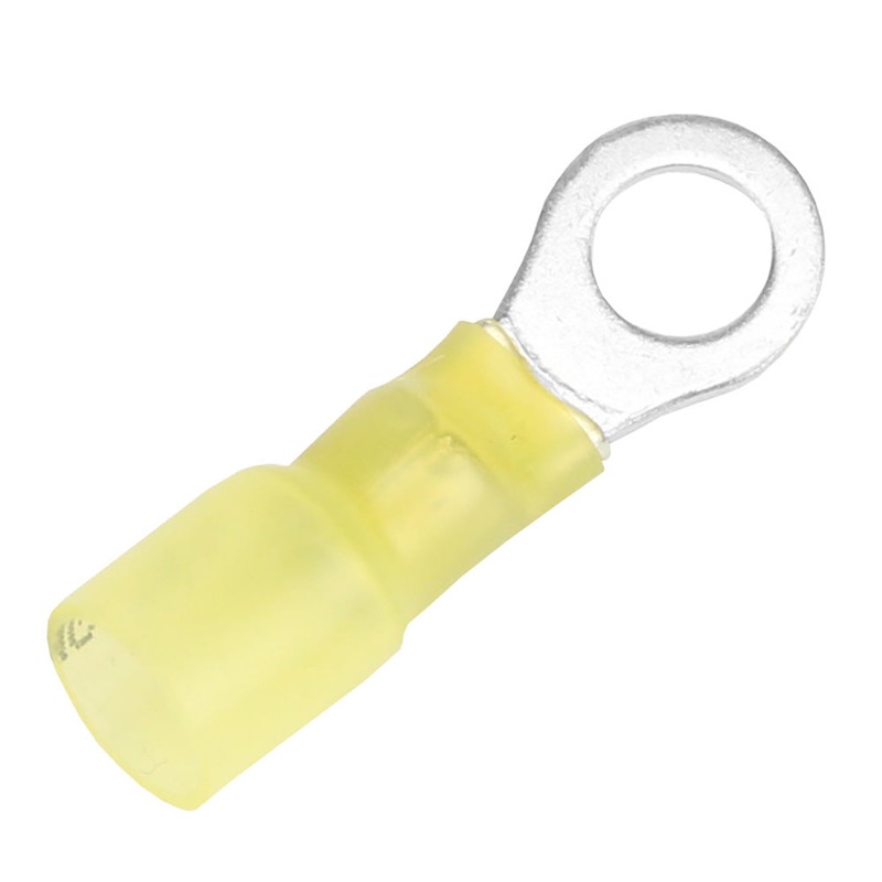 Pacer 12-10 AWG Heat Shrink Ring Terminal – 1/4″ Stud Size – 100 Pack [TE10-14R-100]