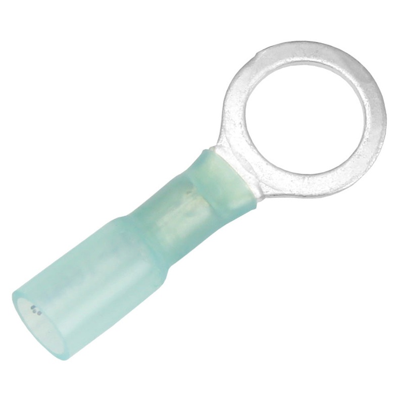 Pacer 16-14 AWG Heat Shrink Ring Terminal – 3/8″ Stud Size – 100 Pack [TE14-38R-100]