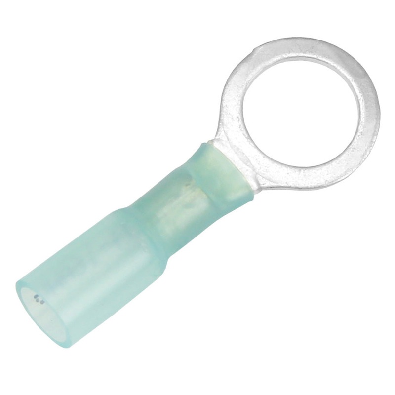 Pacer 16-14 AWG Heat Shrink Ring Terminal – 3/8″ Stud Size – 25 Pack [TE14-38R-25]