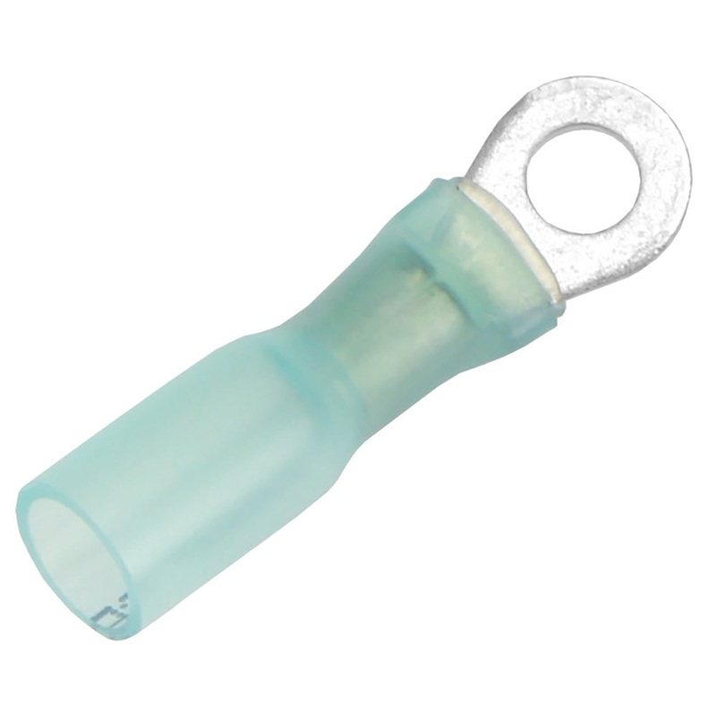 Pacer 16-14 AWG Heat Shrink Ring Terminal – #8 Stud Size – 100 Pack [TE14-8R-100]