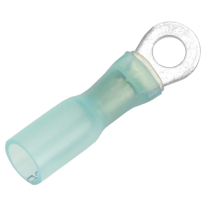 Pacer 16-14 AWG Heat Shrink Ring Terminal – #8 Stud Size – 25 Pack [TE14-8R-25]
