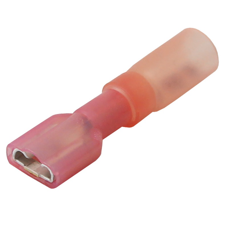 Pacer 22-18 AWG Heat Shrink Female Disconnect – 100 Pack [TDE18-250FI-100]