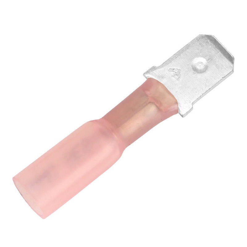 Pacer 22-18 AWG Heat Shrink Male Disconnect – 100 Pack [TDE18-250M-100]