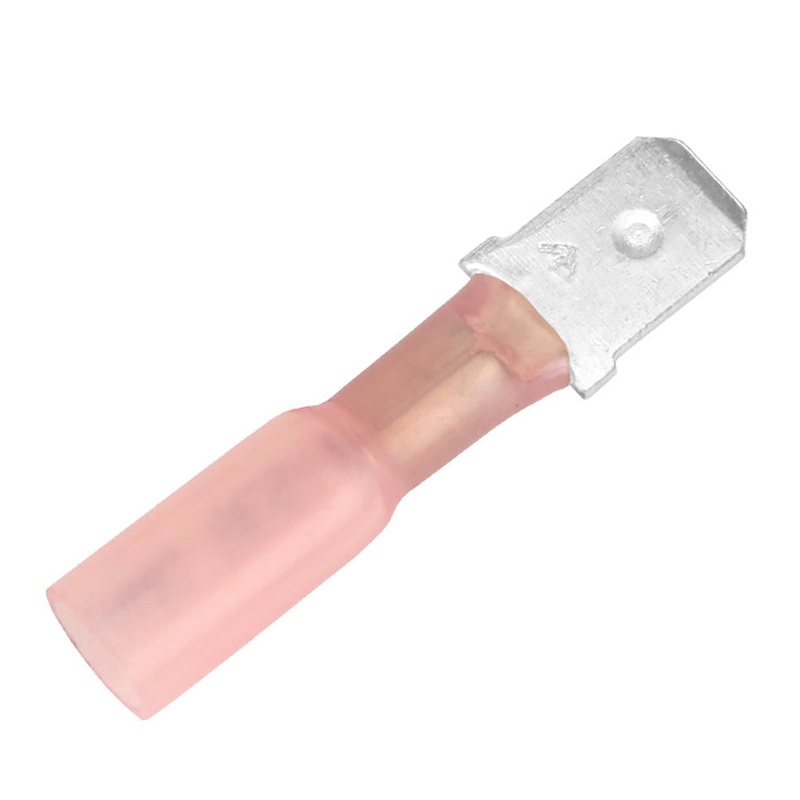 Pacer 22-18 AWG Heat Shrink Male Disconnect – 25 Pack [TDE18-250M-25]