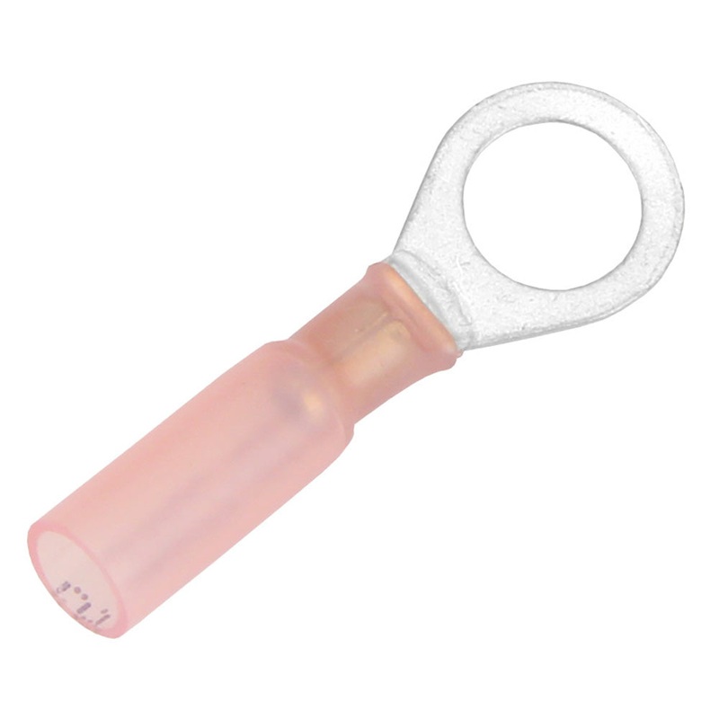 Pacer 22-18 AWG Heat Shrink Ring Terminal – 5/16″ Stud Size – 100 Pack [TE18-56R-100]