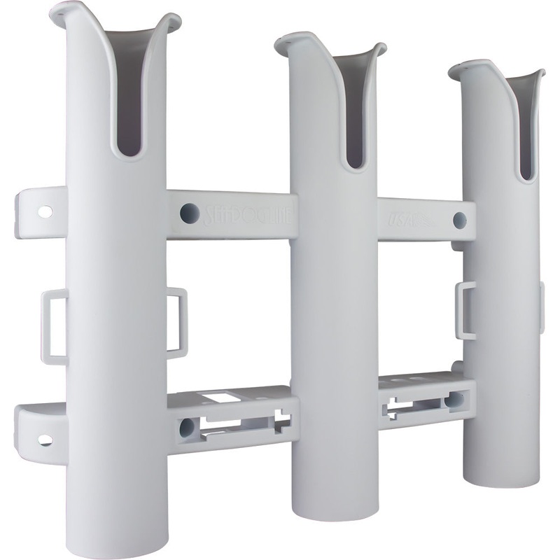Sea-Dog Triple Threat Three Pole Rod Holder – White [325032-1]