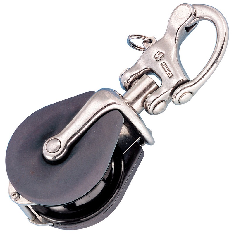 Wichard Snatch Block w/Snap Shackle – Max Rope Size 18mm (23/32″) [35500]
