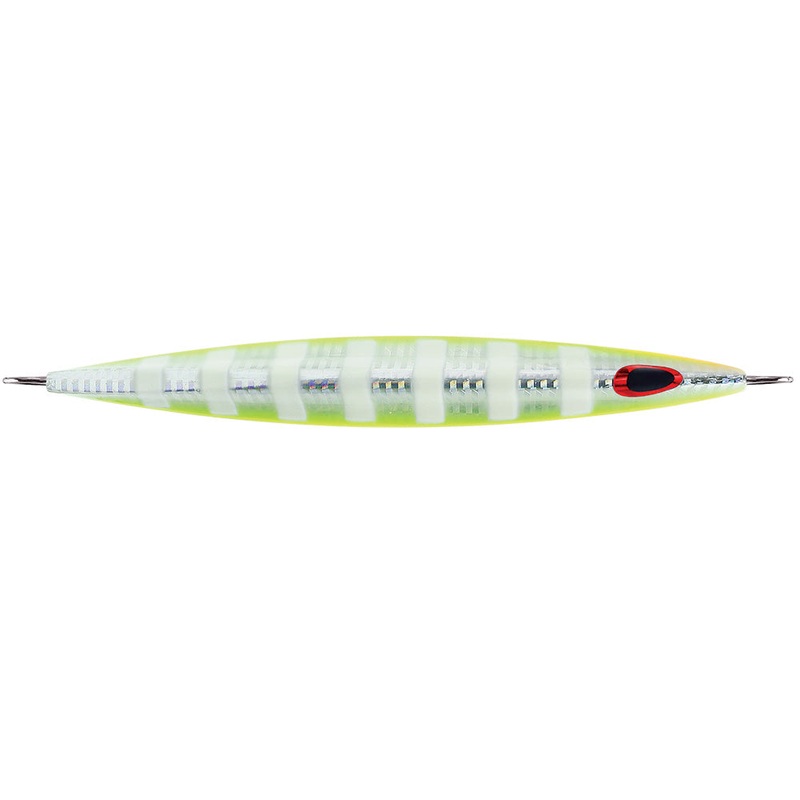 Williamson Kensaki 220 Jig – 6.75″ – 7.75oz – UV Chartreuse Glow Zebra [KSJ220UVCGZ]