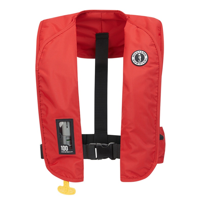Mustang MIT 100 Convertible Inflatable PFD – Red [MD2030-4-0-202]