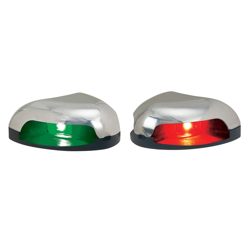 Perko Red/Green Horizontal Mount Side Light – Pair – Stainless Steel [0626DP0STS]