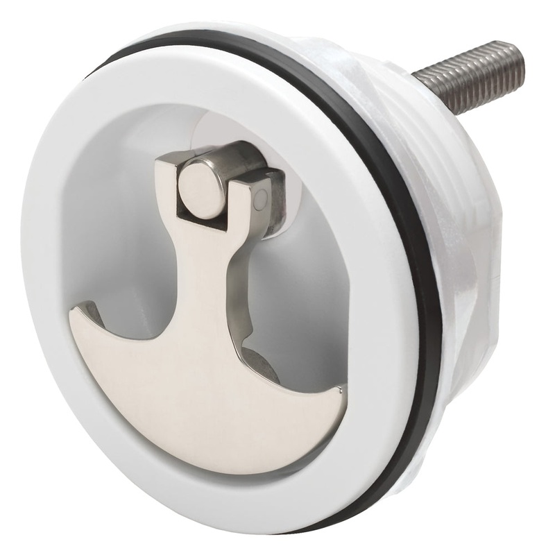 Whitecap Compression Handle – Nylon White/Stainless Steel – Non-Locking [6230WC]