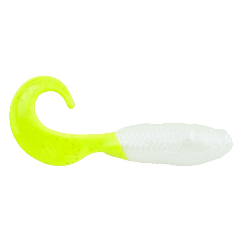 Berkley Gulp! Saltwater Swimming Mullet – 5″ – Pearl White/Chartreuse [1519948]