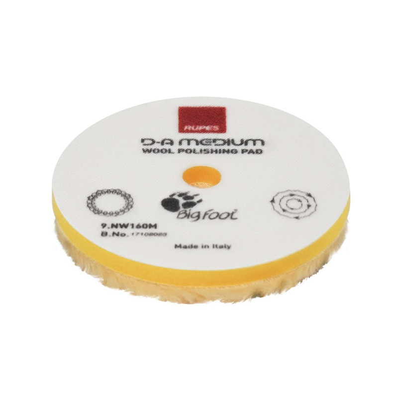 RUPES D-A Medium Wool Polishing Pad 80mm – Yellow [9.NW80M]