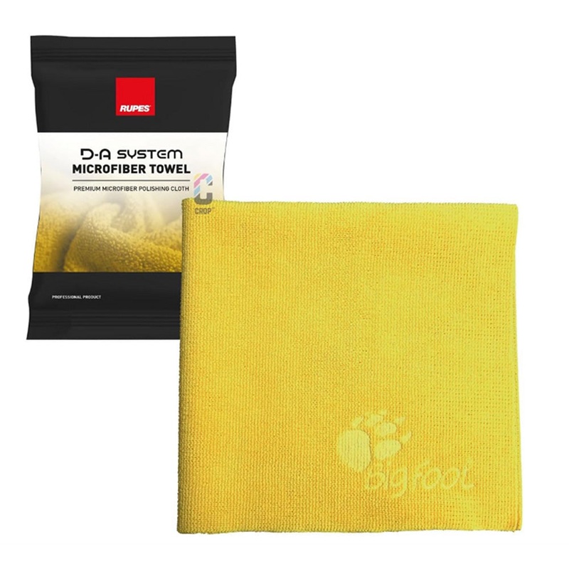RUPES D-A System Microfiber Towel 16×16 – Yellow [9.BF9060]