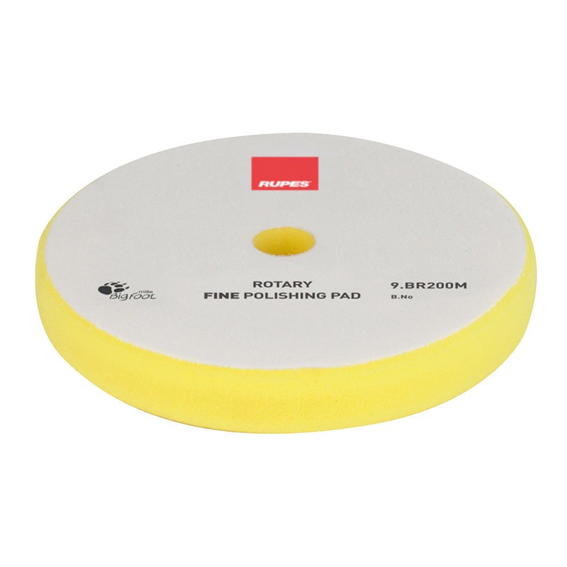 RUPES Rotary Fine Polishing Foam Pad 175/180mm – Yellow [9.BR200M]