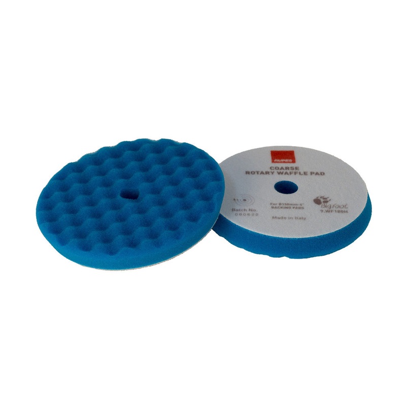 RUPES Velcro Waffle Coarse Polishing Foam Pad f/Rotary Polishers 200mm – Blue [9.WF200H]
