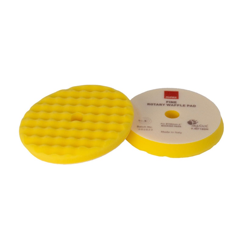 RUPES Velcro Waffle Fine Polishing Pad f/Rotary Polishers 200mm – Yellow [9.WF200M]
