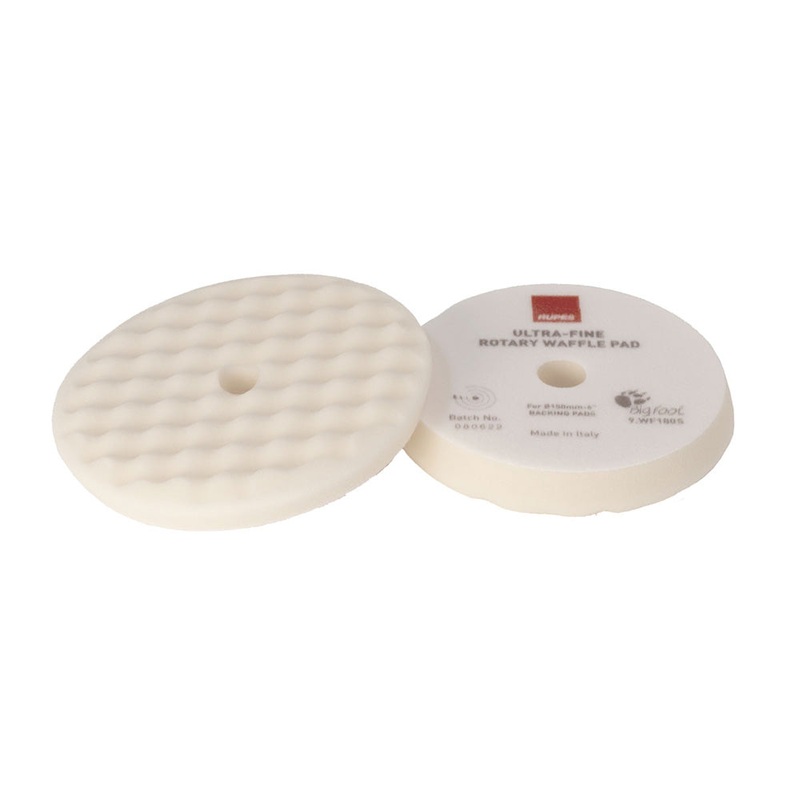 RUPES Velcro Waffle Ultra-Fine Polishing Foam Pad f/Rotary Polishers 90mm – White [9.WF90S]