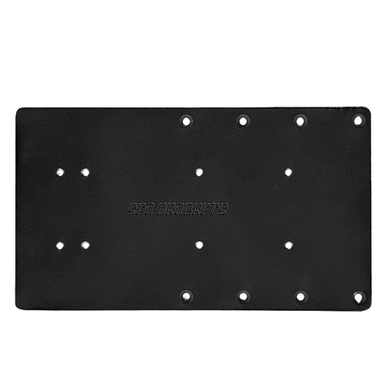 Sea Brackets 14″ Straight Trolling Motor Plate – Black [SEA2322-BLK]