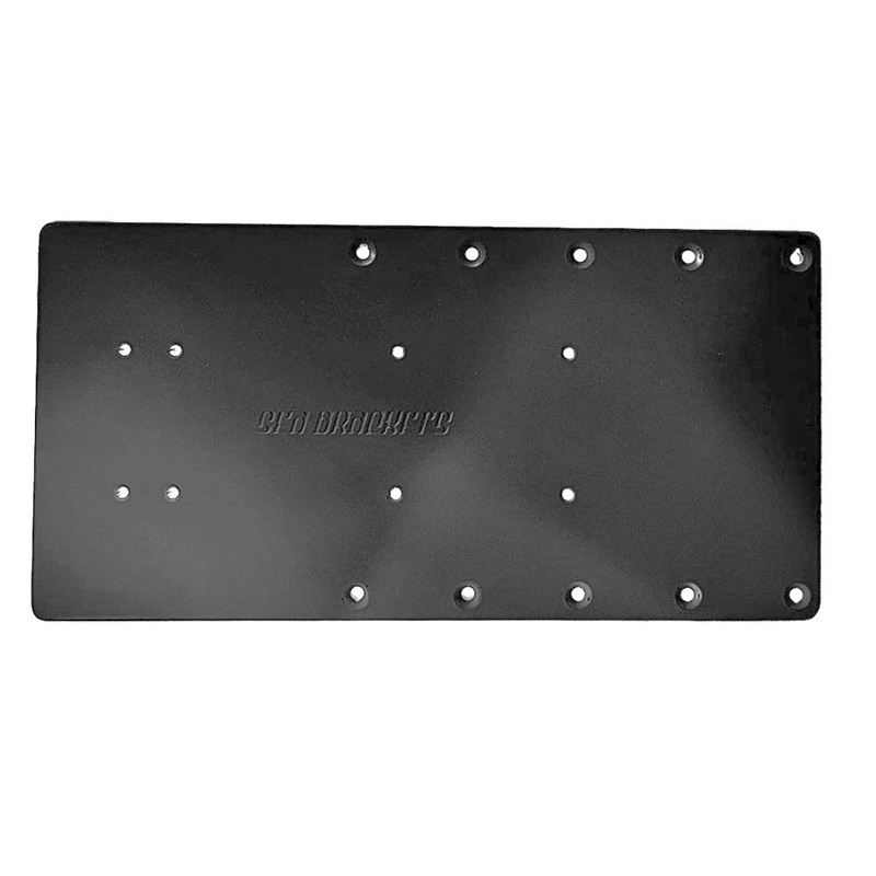 Sea Brackets 16″ Straight Trolling Motor Plate – Black [SEA2323-BLK]