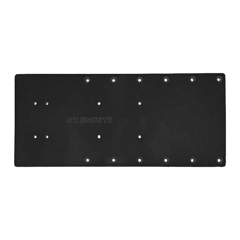 Sea Brackets 18″ Straight Trolling Motor Plate – Black [SEA2324-BLK]