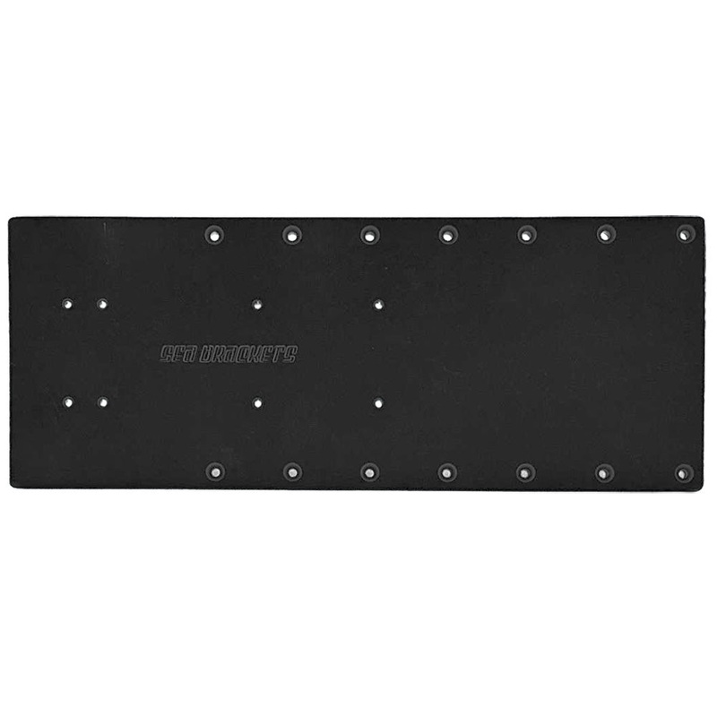 Sea Brackets 20″ Straight Trolling Motor Plate – Black [SEA2325-BLK]