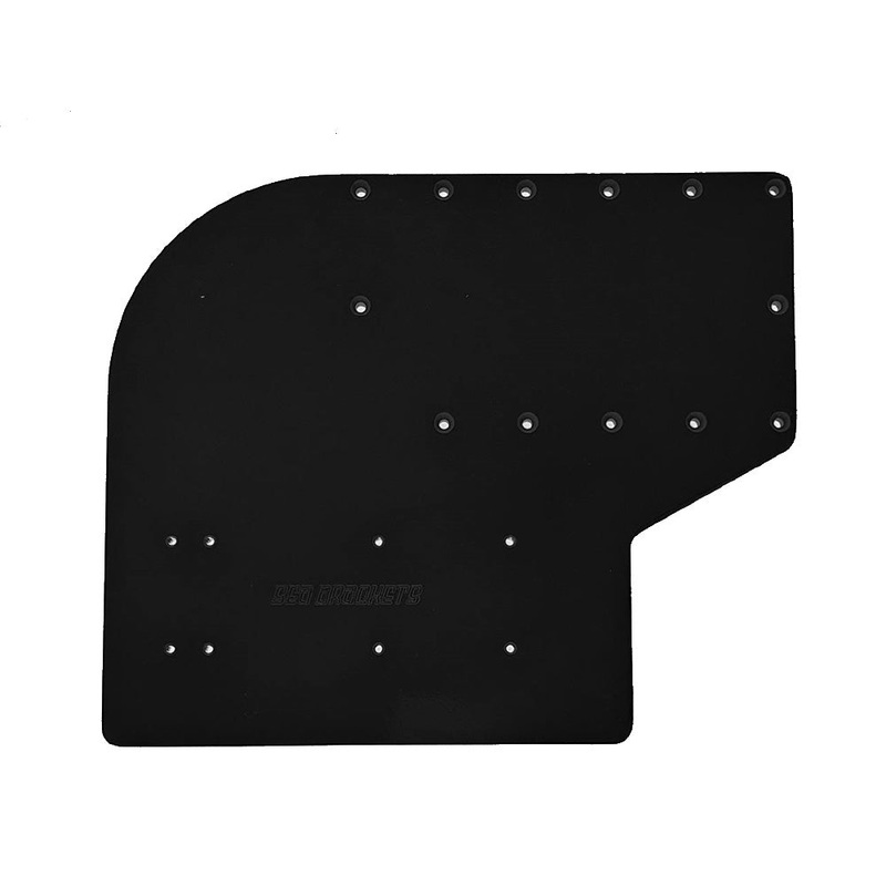 Sea Brackets Large Offset Trolling Motor Plate – Black [SEA2307-BLK]