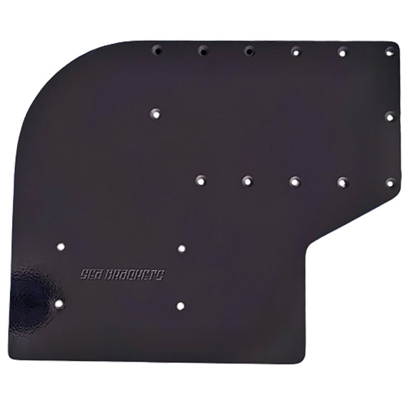 Sea Brackets Large Offset Trolling Motor Plate f/Garmin Kraken – Black [SEA2308-BLK]