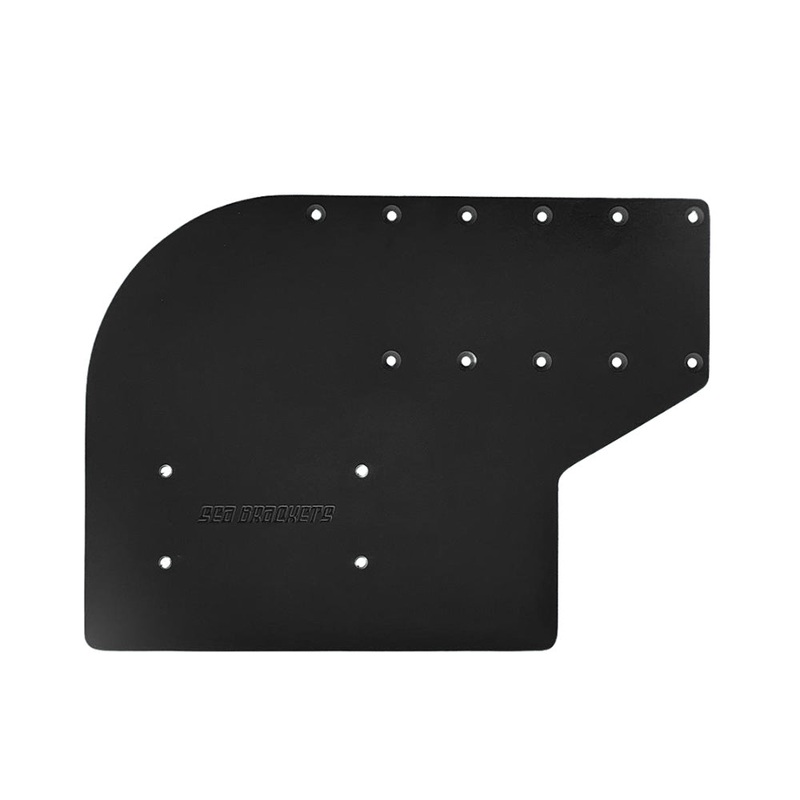 Sea Brackets Small Offset Trolling Motor Plate f/Garmin Kraken – Black [SEA2311-BLK]