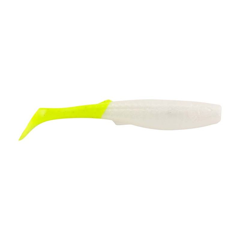 Berkley Gulp! Paddleshad – 4″ – Pearl White/Chartreuse [1545531]