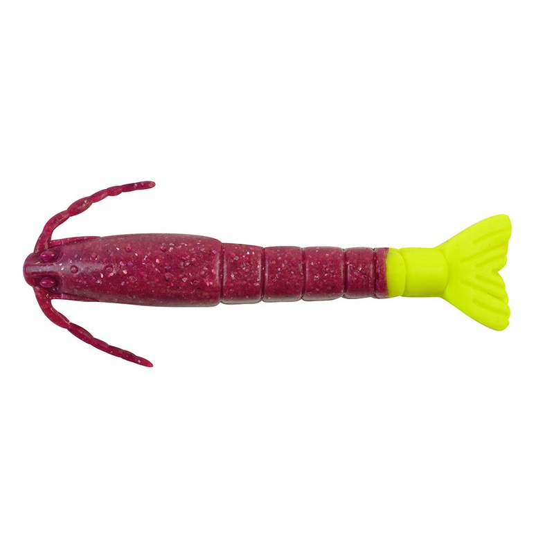 Berkley Gulp! Saltwater Shrimp – 3″ – Cajun Purple/Chartreuse [1240003]