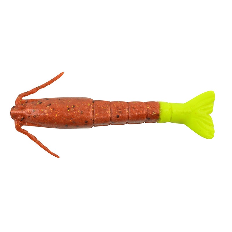 Berkley Gulp! Saltwater Shrimp – 3″ – New Penny/Chartreuse [1240005]