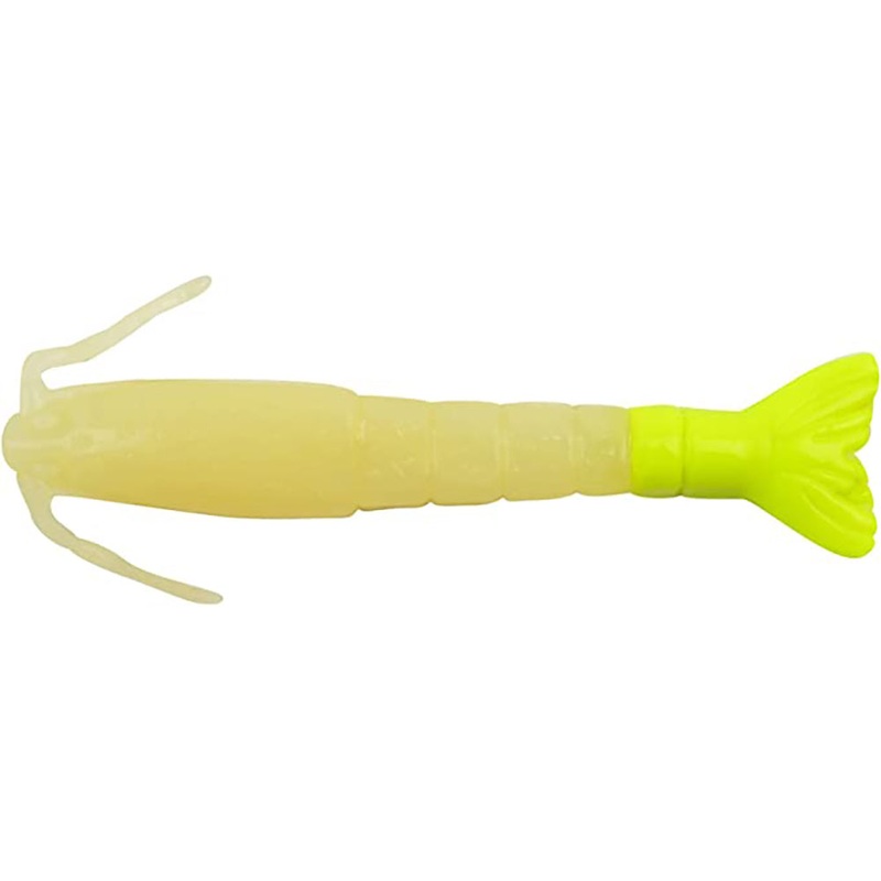 Berkley Gulp! Saltwater Shrimp – 4″ – Glow/Chartreuse [1240010]