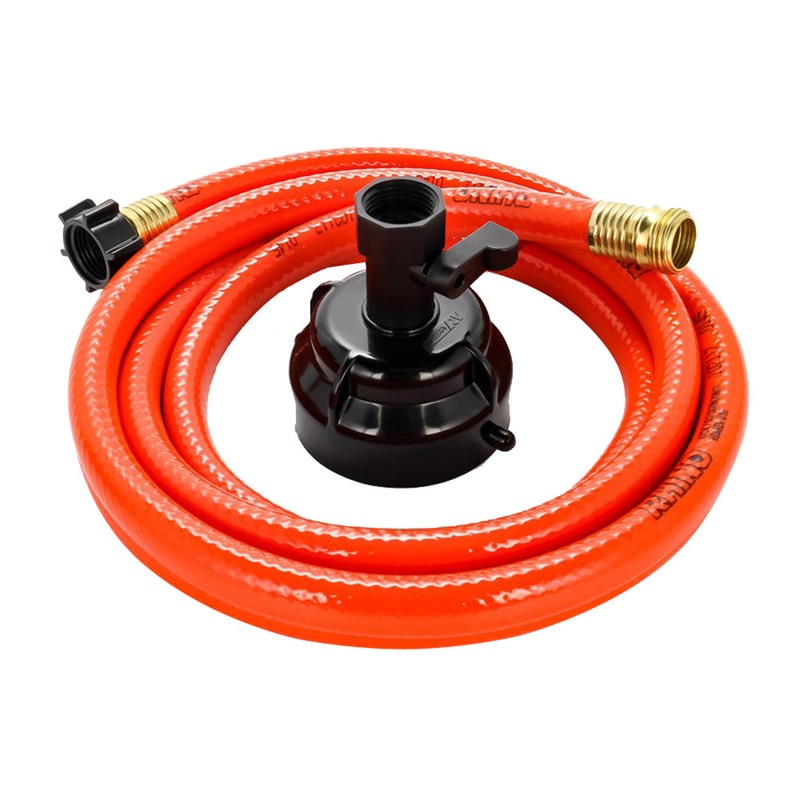Camco RhinoFlex 10 Clean Out Hose w/Rinser Cap – 5/8″ Internal Diameter [22999]