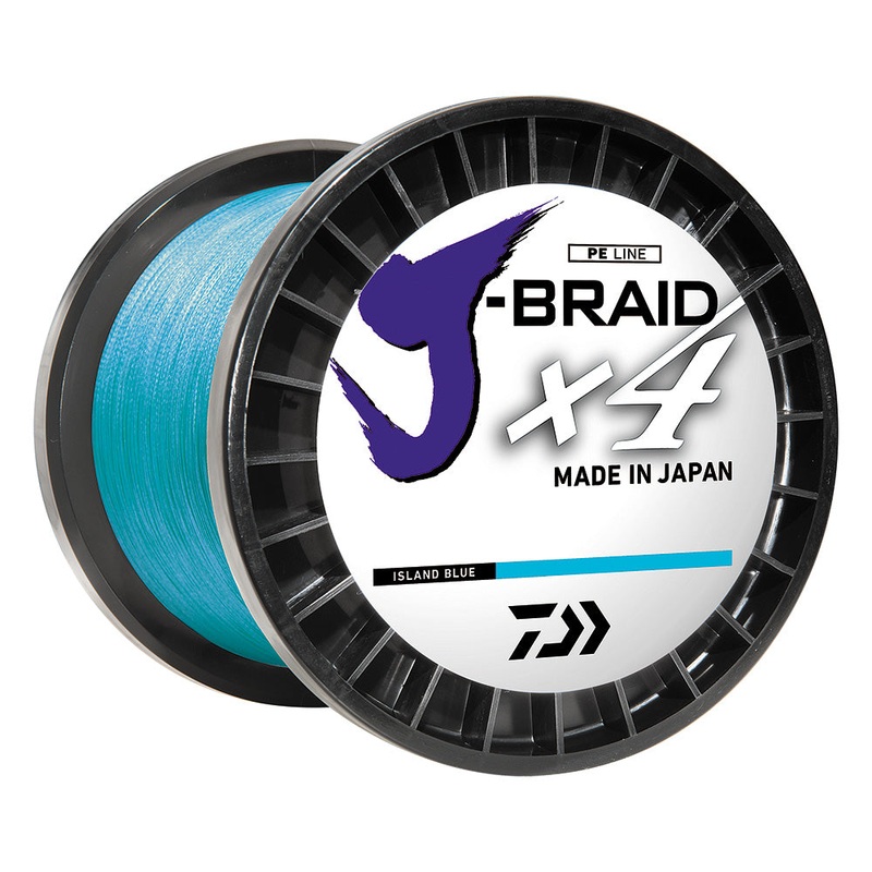 Daiwa J-BRAID x4 Braided Line – 30 lbs – 300 yds – Island Blue [JB4U30-300IB]