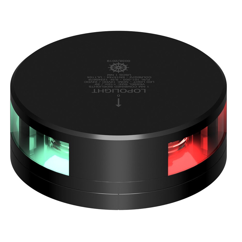 Lopolight Combined Sidelight – 1NM – Black Housing w/FB Base [101-003-FB-B]