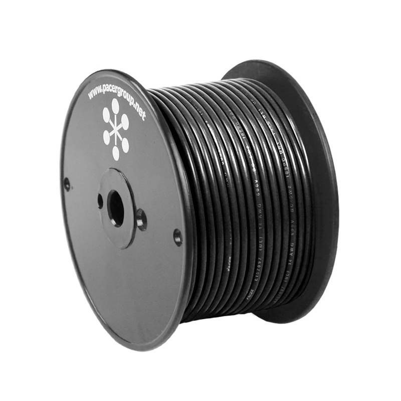 Pacer Black 10 AWG Primary Wire – 20′ [WUL10BK-20]