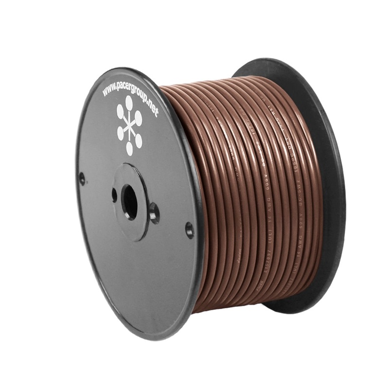 Pacer Brown 10 AWG Primary Wire – 20′ [WUL10BR-20]