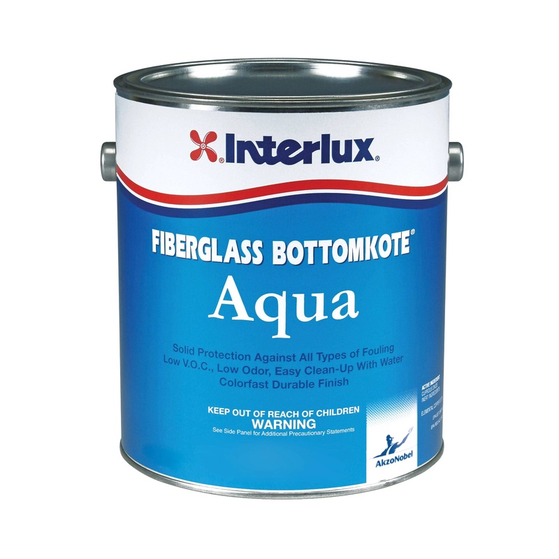 Interlux Fiberglass Bottomkote Aqua Antifouling Paint Blue Gallon