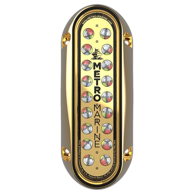 Metro Marine High-Output Elongated Vertical Mount Light w/Intelligent Full Spectrum LEDs – RGBW, 45 Beam [F-BME1-V-FS-45]