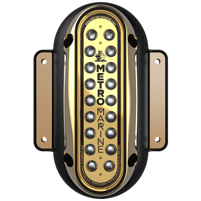 Metro Marine High-Output Vertical Surface Mount Light w/Intelligent Monochromatic LEDs – Green, 45 Beam [F-SME1-V-G3-45]