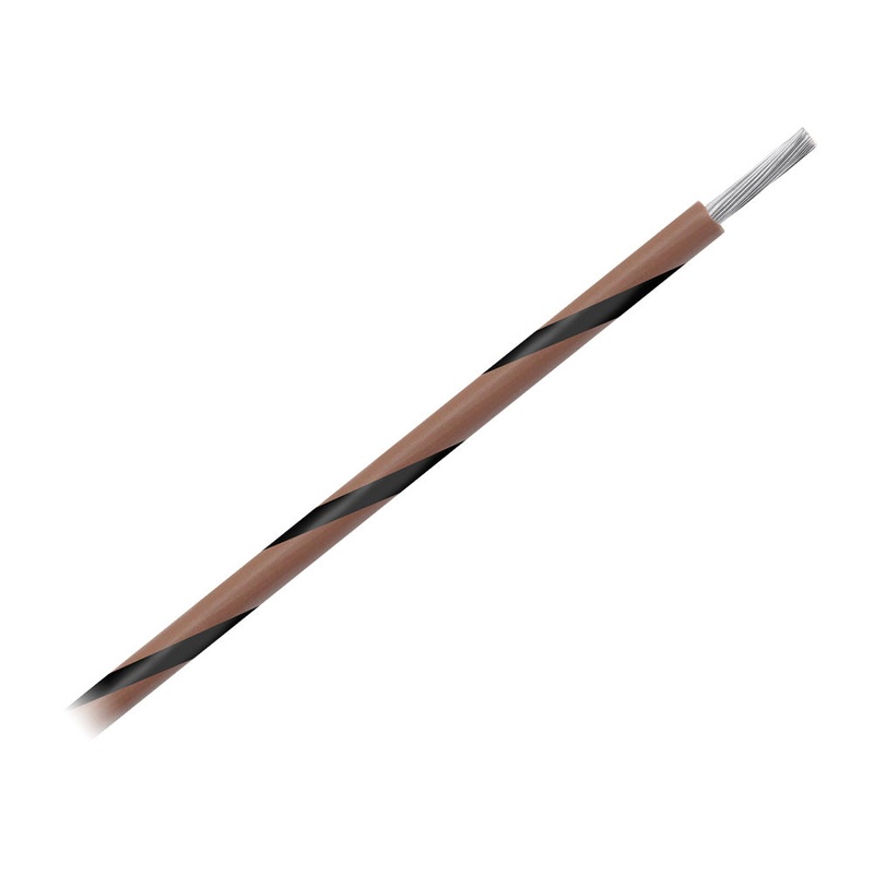 Pacer 14 AWG Gauge Striped Marine Wire 1000′ Spool – Brown w/Black Stripe [WUL14BR-0-1000]
