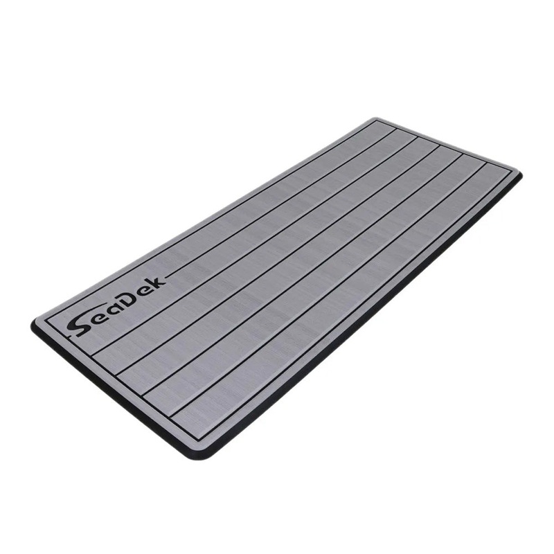 SeaDek 16 x 39″ 20mm Dual Density Large Teak Helm Pad w/SeaDek Logo – Brushed Texture – Storm Gray/Black (406.4mm x 990.6mm x 20mm) [53601-80324]
