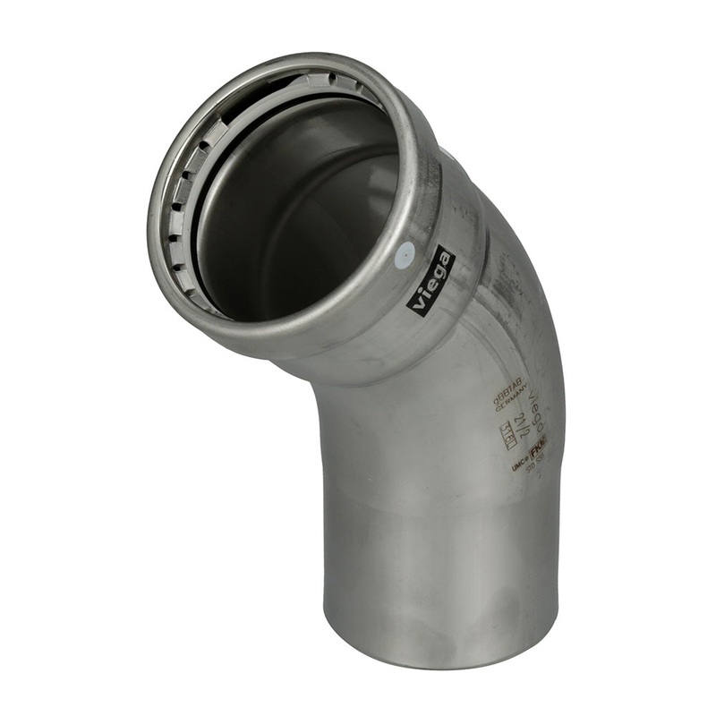 Viega MegaPress 316 FKM 2-1/2″ 45 Degree Street Elbow [98495]