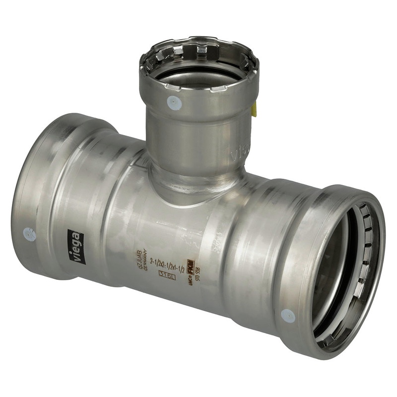 Viega MegaPress 316 FKM Tee – 4″ x 4″ x 2-1/2″ [98485]