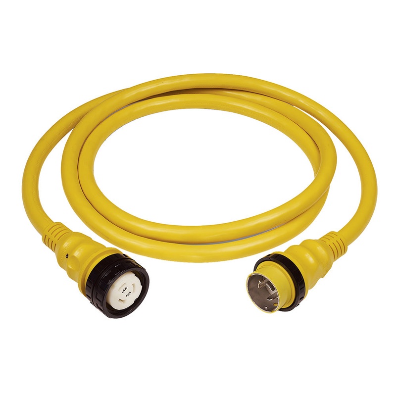Marinco 50 AMP 125V Shore Power Cable – 75′ – Yellow [6153SPP-75]
