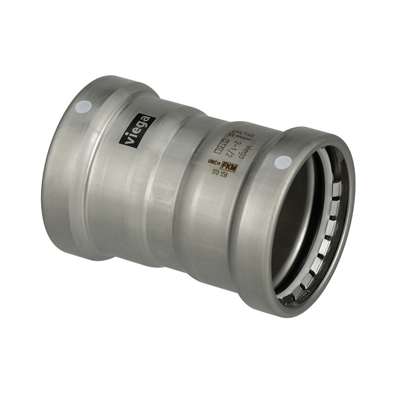 Viega MegaPress 316 FKM 4″ Coupling w/Stop [98385]